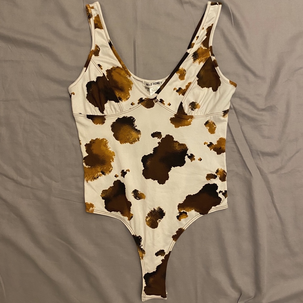 Cow Print Bodysuit